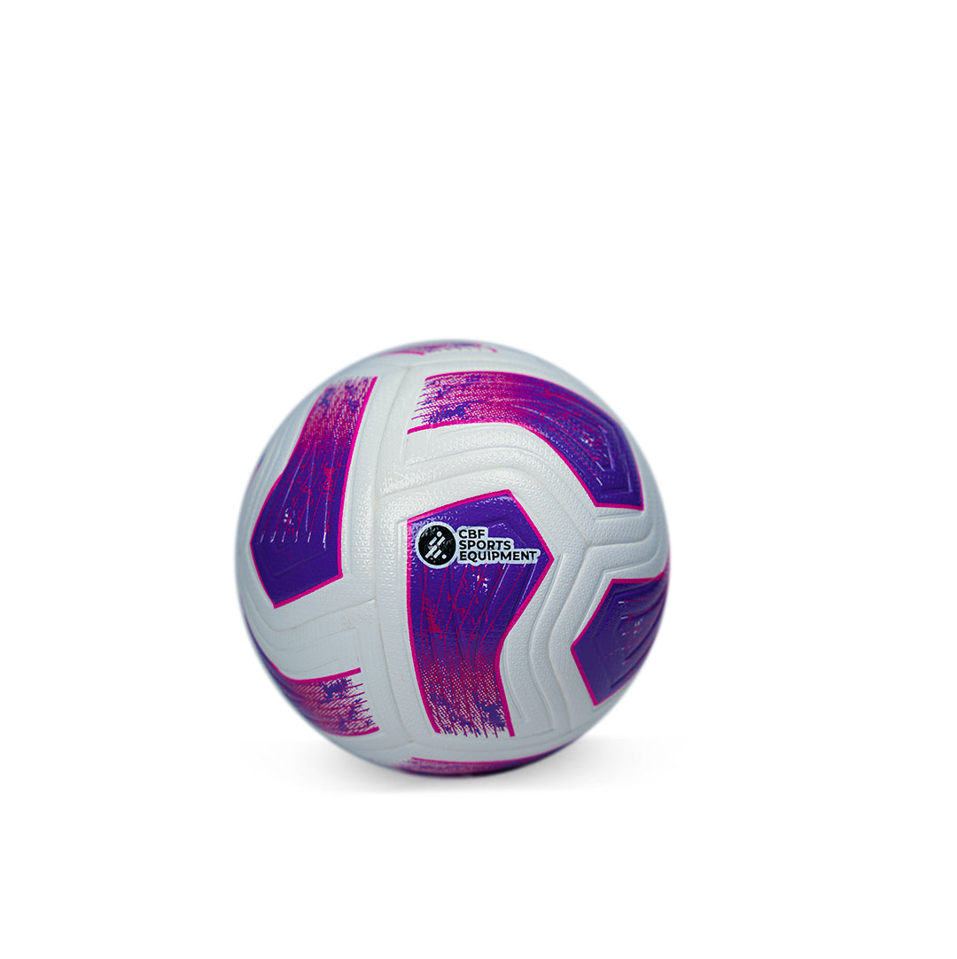 CBF Size 3 embossed training football in white, purple and pink