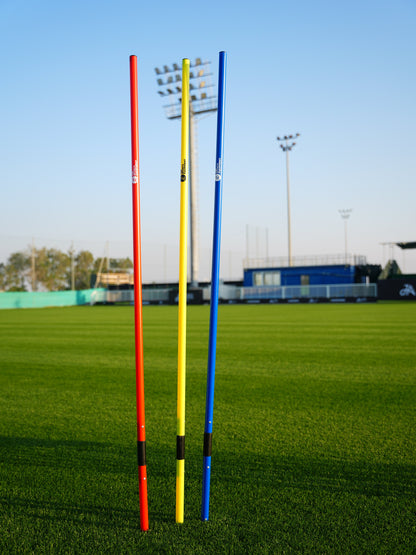 soccer training poles with base